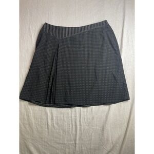 Vintage 90s Y2K Giorgio Fiorlini Black 18W Plus Striped Academia Pleated Skirt